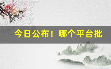 今日公布！哪个平台批发烟最好“割鸡焉用”