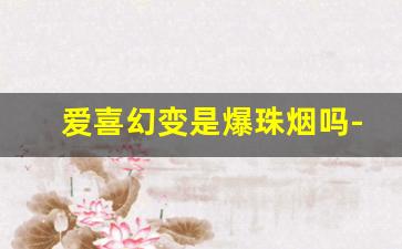 爱喜幻变是爆珠烟吗-韩国爱喜幻变香烟