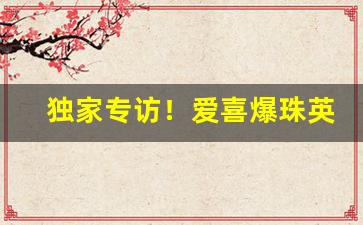 独家专访！爱喜爆珠英文版有几个版本“百岁千秋”