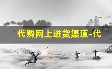 代购网上进货渠道-代购去哪个平台卖