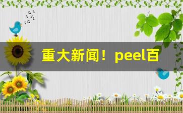 重大新闻！peel百乐网上店铺“船坚炮利”