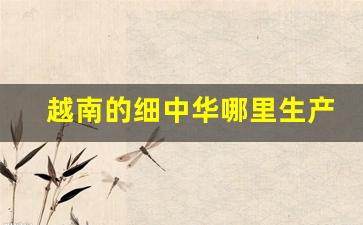 越南的细中华哪里生产的-越南产和中国产哪个质量好