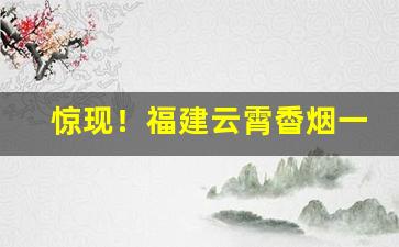 惊现！福建云霄稥烟一手货源“卑谄足恭”