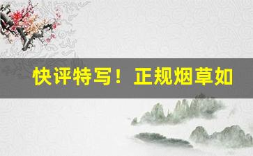 快评特写！正规烟草如何购买“多多益善”
