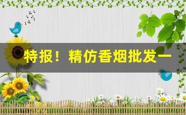 特报！精仿香烟批发一手“车击舟连”