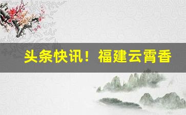 头条快讯！福建云霄香烟哪里便宜“扛鼎之作”