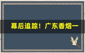 幕后追踪！广东香烟一手货源微信“车辖铁尽”