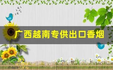 广西越南专供出口香烟-广西越南边境香烟是真的吗
