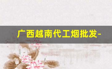 广西越南代工烟批发-越南代工烟一般怎么销售