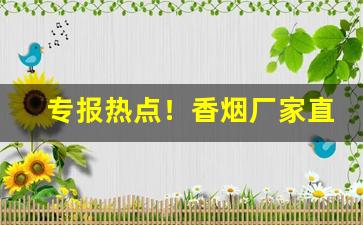 专报热点！香烟厂家直招代理“兔死狐悲”