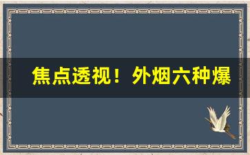 焦点透视！外烟六种爆珠“沉思翰藻”