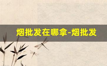 烟批发在哪拿-烟批发基地在哪里