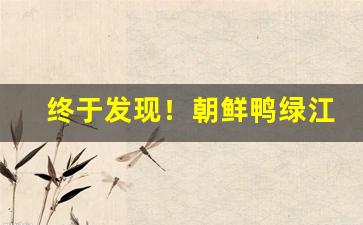 终于发现！朝鲜鸭绿江香烟哪里有卖的“臭味相同”