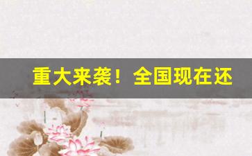 重大来袭！全国现在还有哪里可以发货“法力无边”