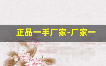 正品一手厂家-厂家一手货源官方正品直销