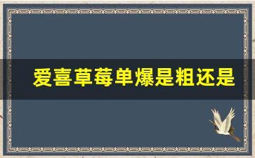 爱喜草莓单爆是粗还是细-爱喜草莓是真的有草莓味吗