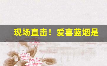 现场直击！爱喜蓝烟是什么味道“断断继继”