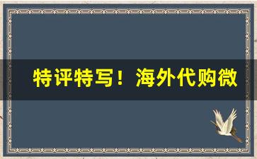 特评特写！海外代购微商怎么找“耳闻眼睹”