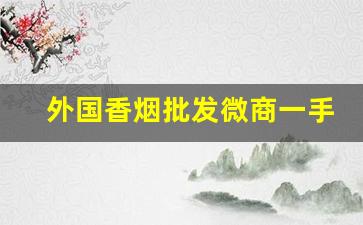 外国香烟批发微商一手货源代理-外国烟批发经销