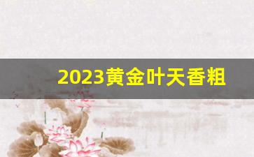 2023黄金叶天香粗支-2025年黄金叶天香细支价位