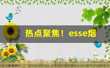 热点聚焦！esse烟专卖“北山文”