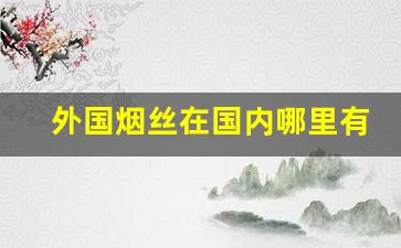 外国烟丝在国内哪里有卖的-国外烟丝哪里产的比较好