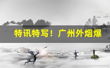 特讯特写！广州外烟爆珠微信代理一手货源“安时处顺”