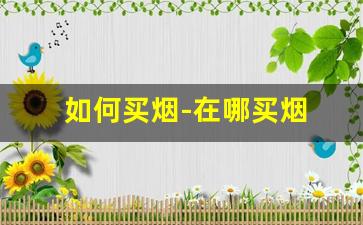 如何买烟-在哪买烟 正规