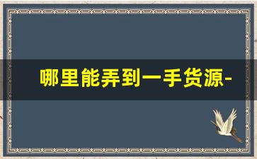 哪里能弄到一手货源-个人如何买到一手货源