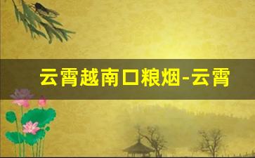 云霄越南口粮烟-云霄和越南代工香烟哪个好