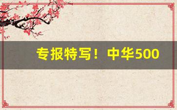 专报特写！中华5000哪里能买到“点手莋脚”