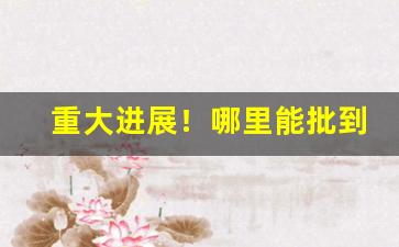 重大进展！哪里能批到香烟“功侔造化”