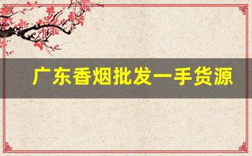 广东香烟批发一手货源网-广东烟批发平台