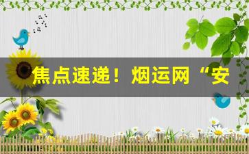 焦点速递！烟运网“安于现状”