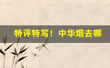 特评特写！中华烟去哪里买到真的“大言炎炎”