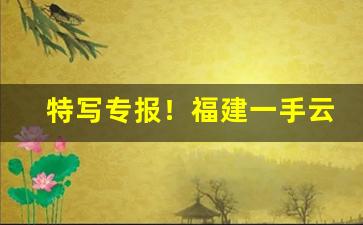 特写专报！福建一手云霄香烟货源批发“目不暇接”