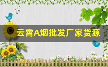 云霄A烟批发厂家货源-云霄烟厂家直供 佛山