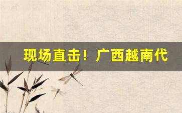 现场直击！广西越南代工香烟批发厂家最新货源“风吹雨打”