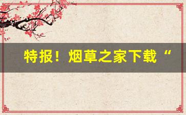特报！烟草之家下载“楚楚动人”
