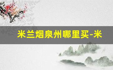 米兰烟泉州哪里买-米兰烟官方店多少钱一条